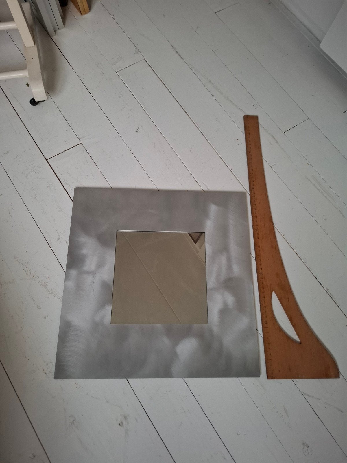 RVS Spiegel 39x39 cm, Ophalen of Verzenden, Vierkant, Minder dan 50 cm, Minder dan 100 cm