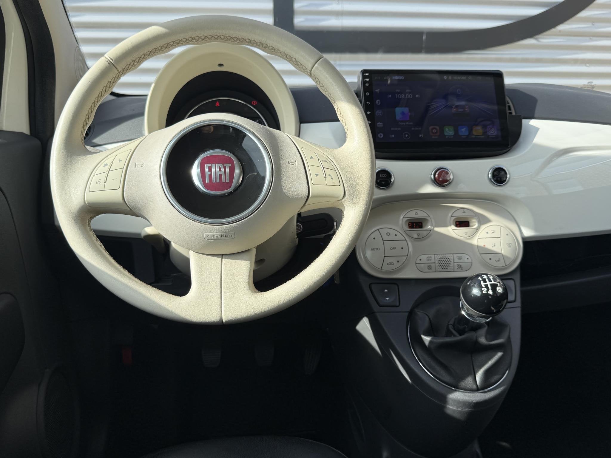 Fiat 500 0.9 TwinAir Easy 1e Eigenaar|Carplay|Navi|Clima|PDC, Euro 5, 86 pk, Gebruikt, Wit
