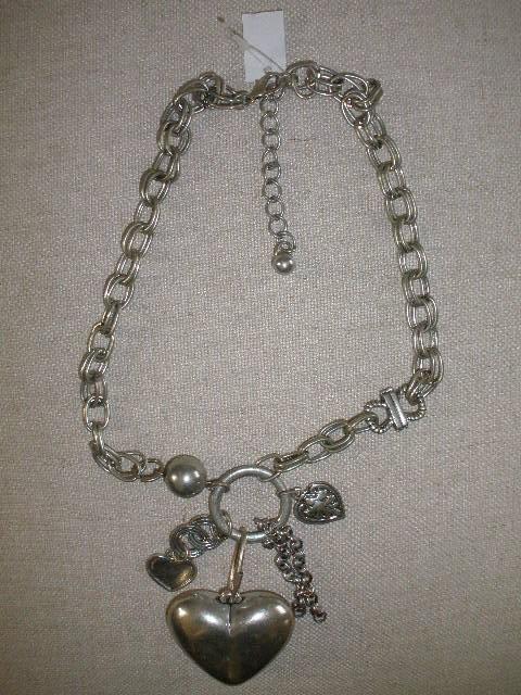 Ketting met groot hart - nieuw -, Sieraden, Tassen en Uiterlijk, Kettingen, Ophalen of Verzenden, Nieuw, Zilver, Overige materialen