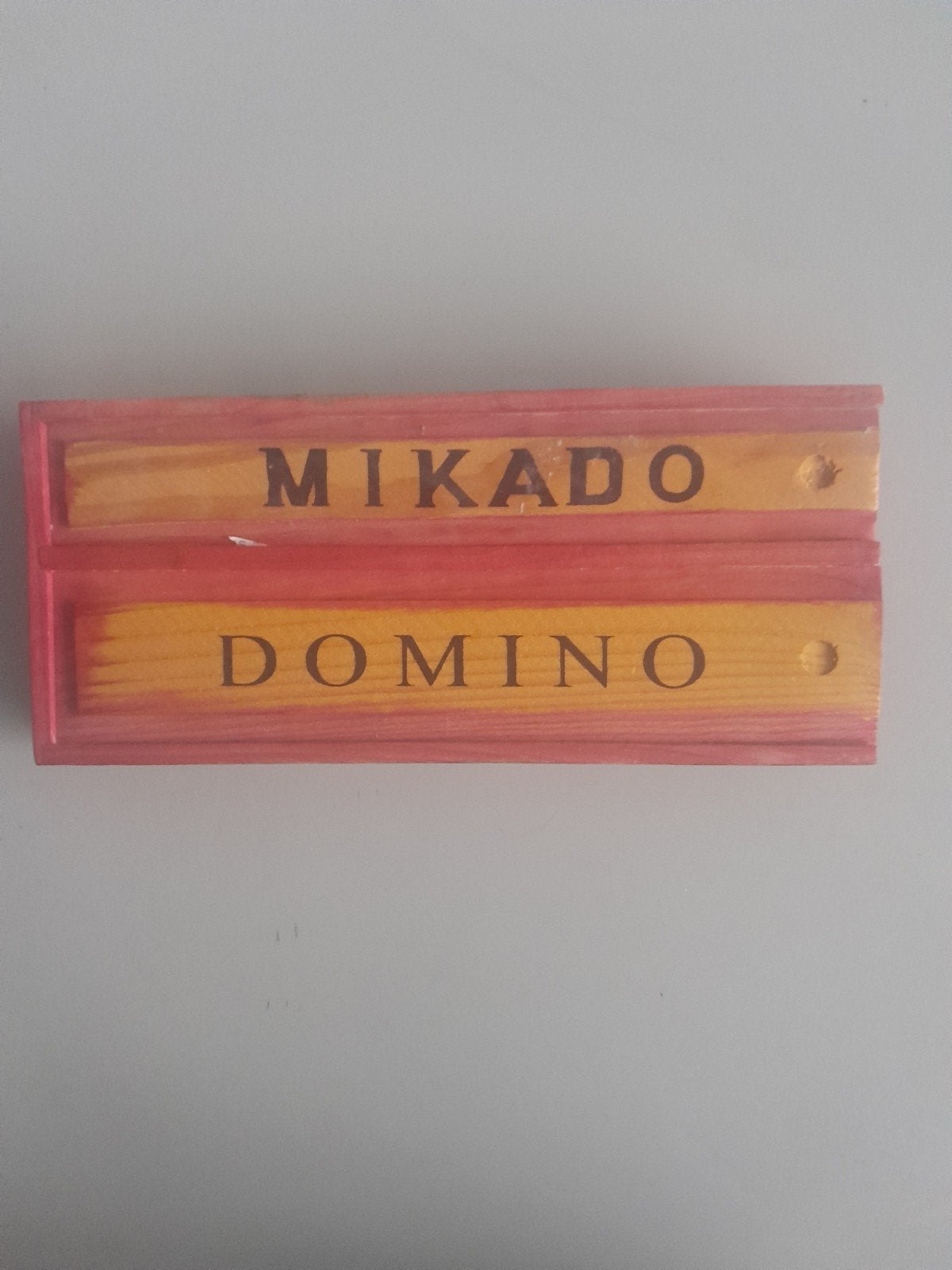 Mikado en Domino Spelset - Klassieke Spellen in Houten Doos, Hobby en Vrije tijd, Een of twee spelers, Ophalen, Gebruikt, Reisspel