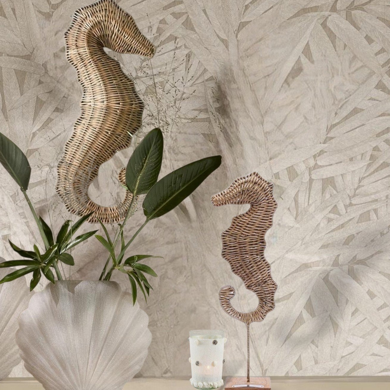 new 2 rivièra maison seahorse & 1 rivièra maison shell votiv, Ophalen of Verzenden
