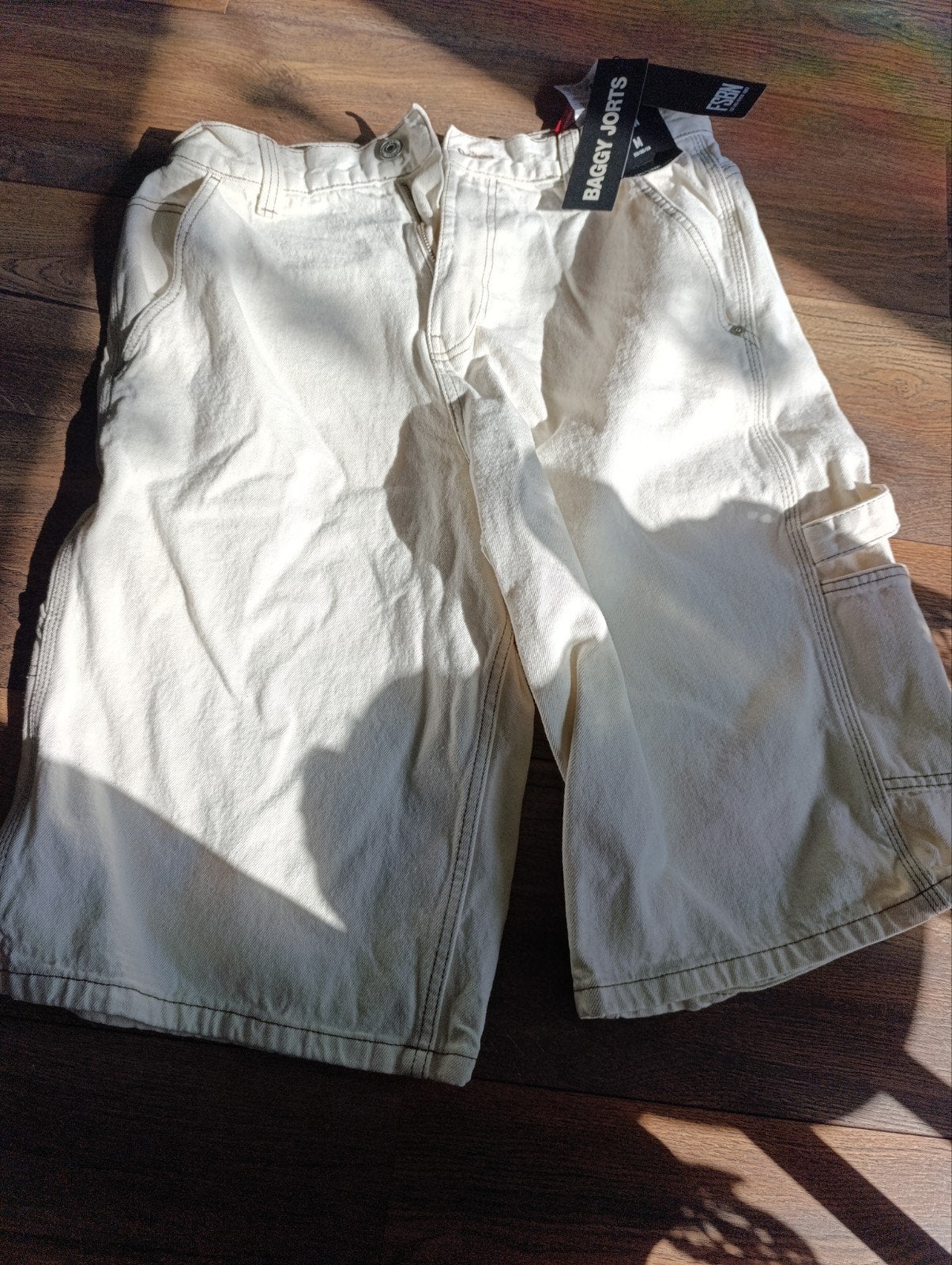 Nieuwe FSBN Baggy Jorts - Maat M, Wit, Overige jeansmaten, Nieuw, Ophalen of Verzenden