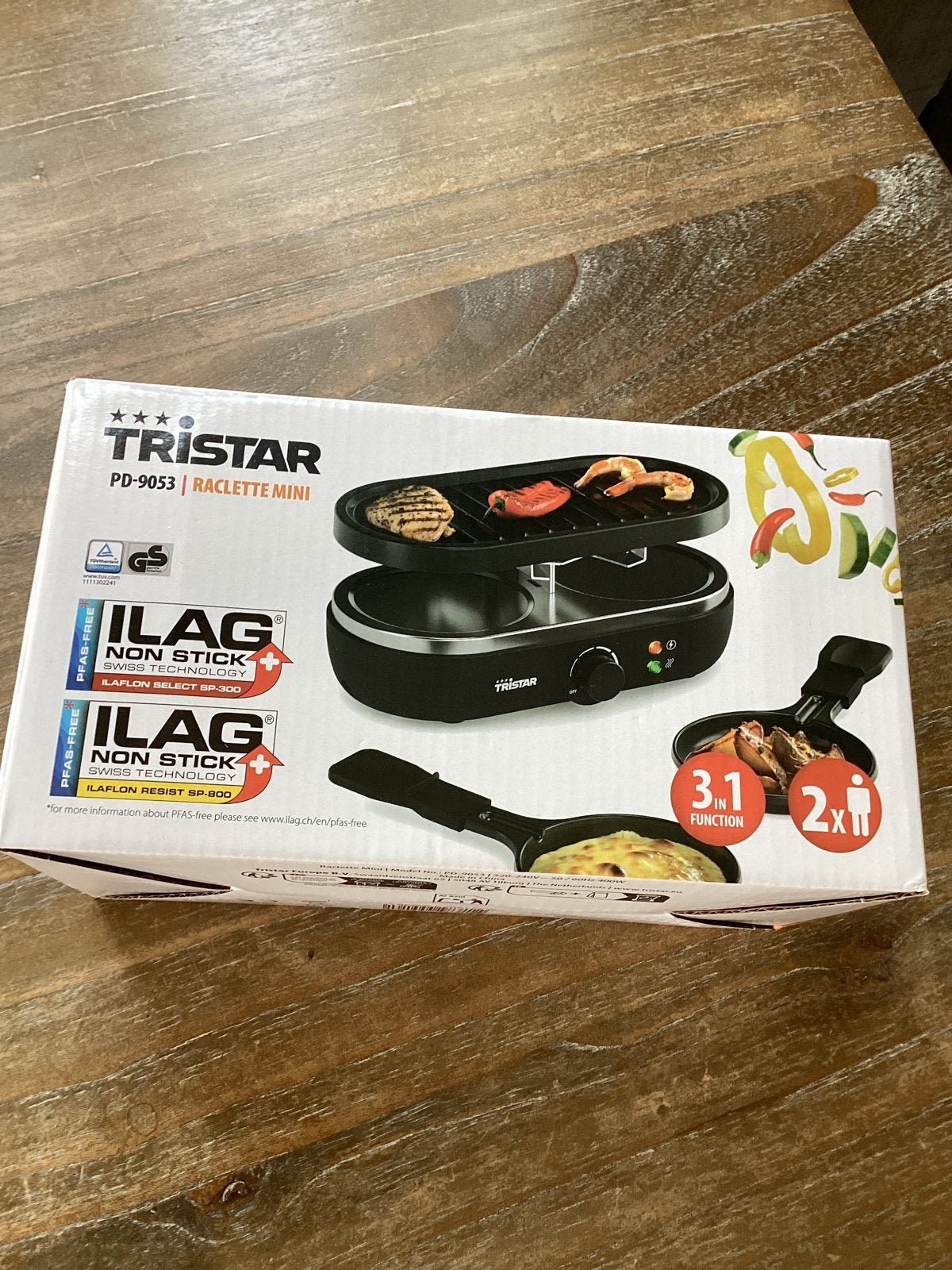 Nieuwe Tristar Mini Raclette 400W voor 2 personen, Ophalen of Verzenden, Nieuw