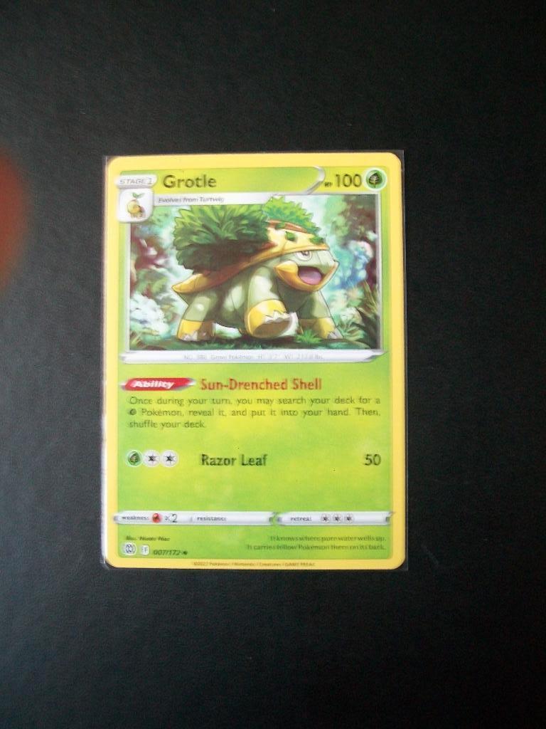 9934: Nieuwe Pokemon Kaart GROTLE HP 100 (077/172), Verzenden, Nieuw, Losse kaart