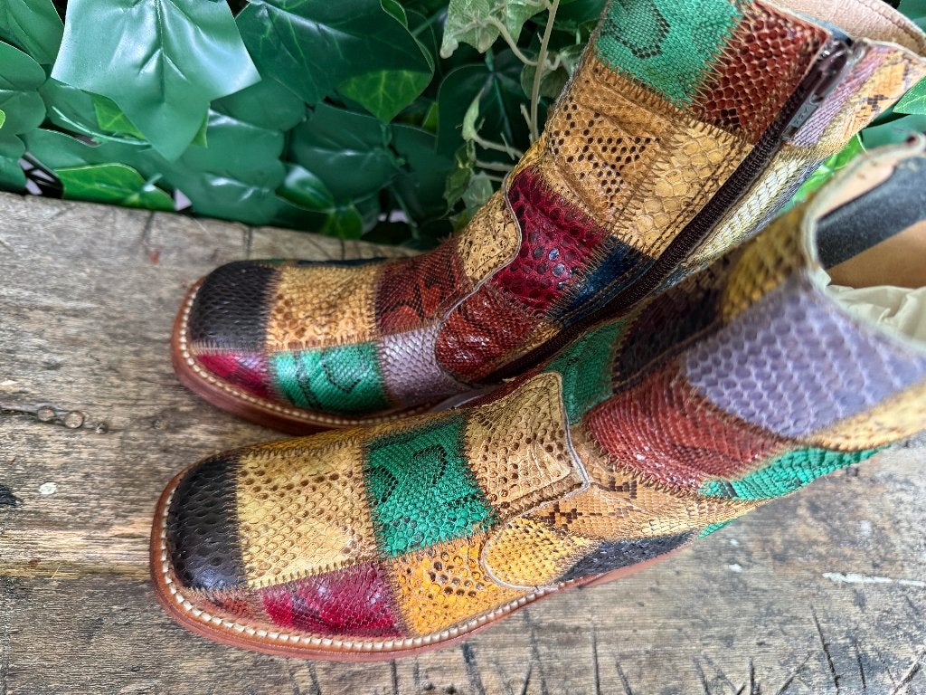 prachtige vintage retro blokhak laarsjes sendra maat 38, Sendra, Overige kleuren, Lage of Enkellaarzen, Ophalen of Verzenden