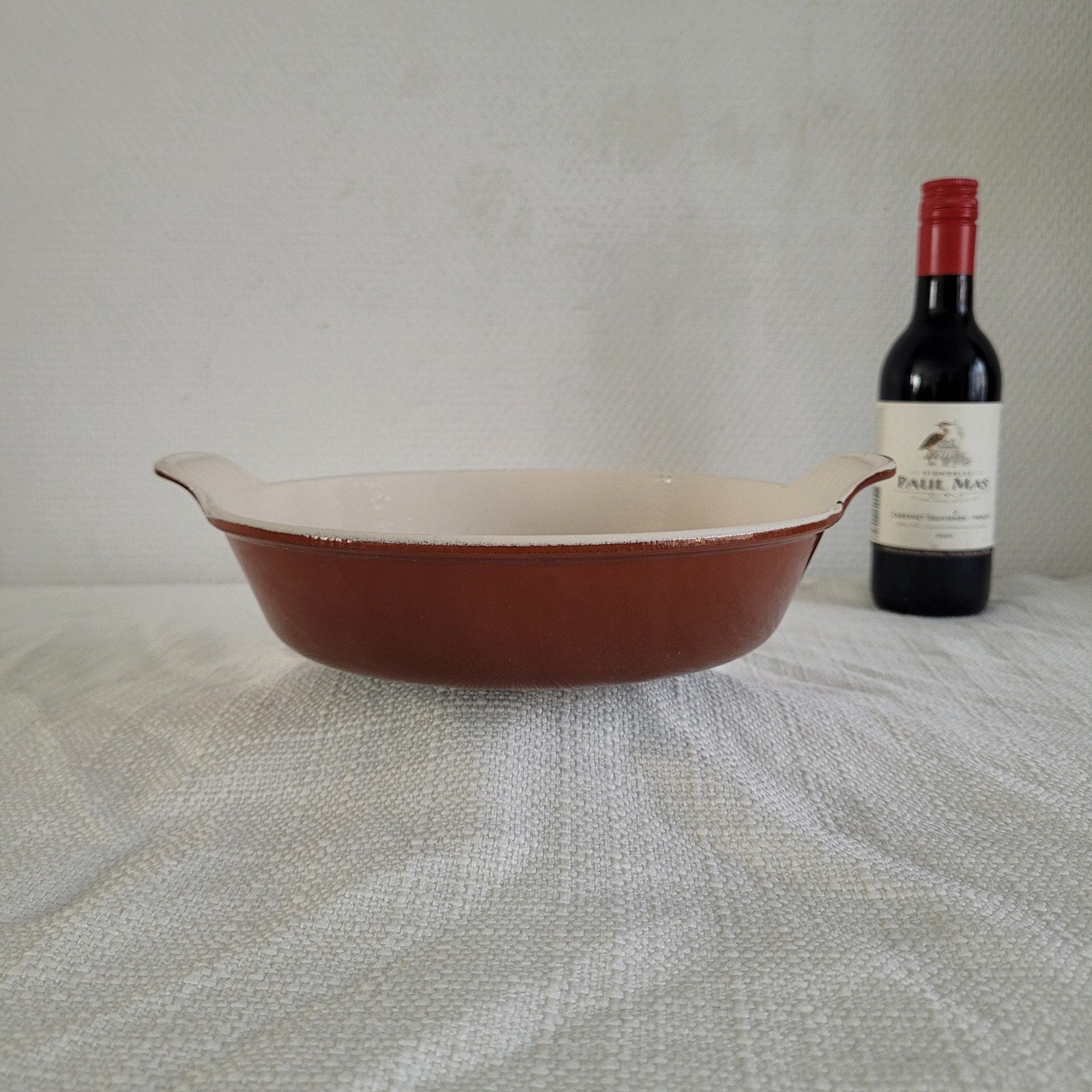 cousances le creuset gietijzer emaille ovenschaal braadslee, Huis en Inrichting, Keuken | Potten en Pannen, Gebruikt, Ophalen of Verzenden