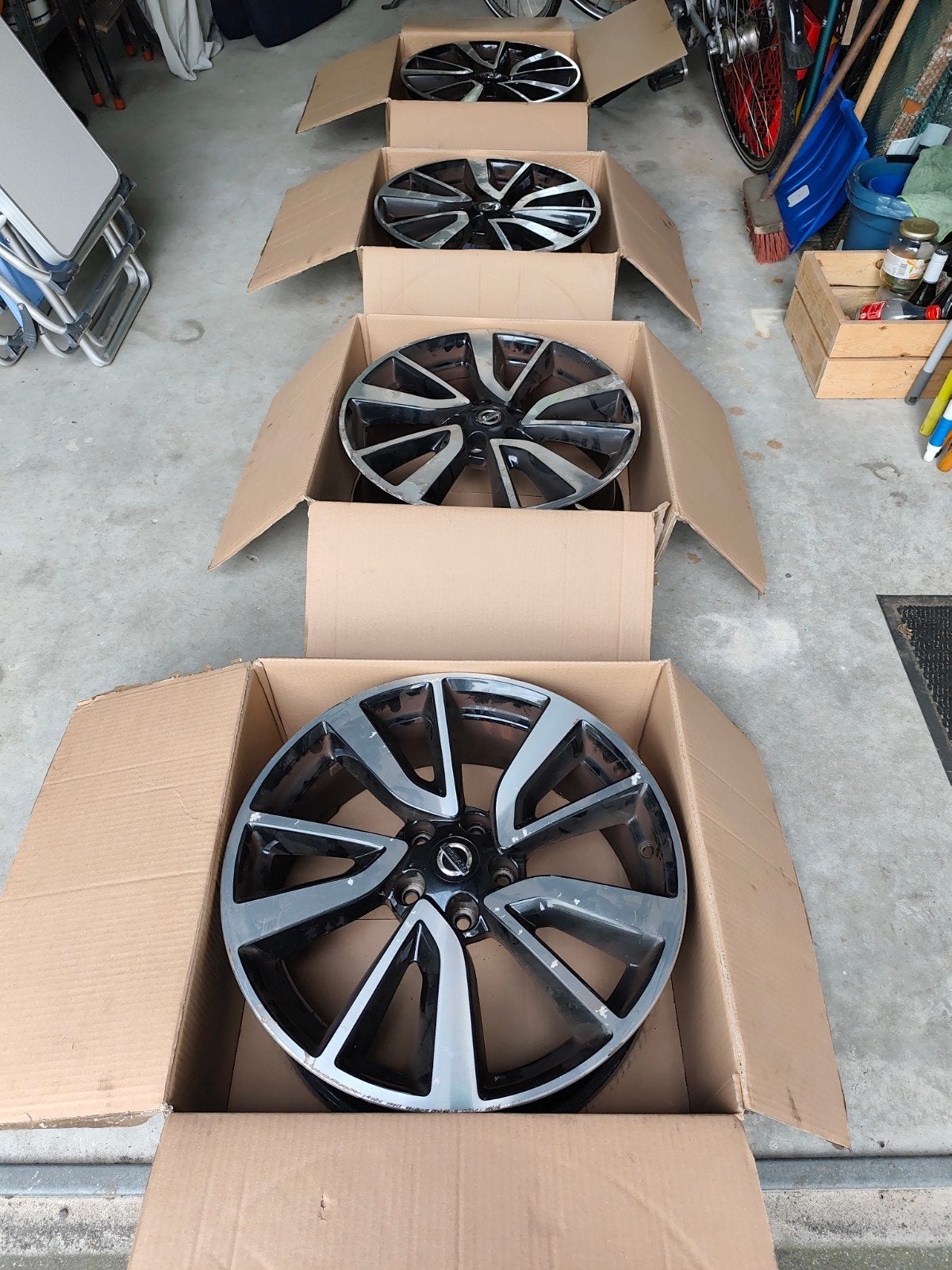 Velgenset Nissan Qashqai 19 inch - Gebruikt, Auto-onderdelen, Gebruikt, Velg(en), Personenwagen, Zomerbanden