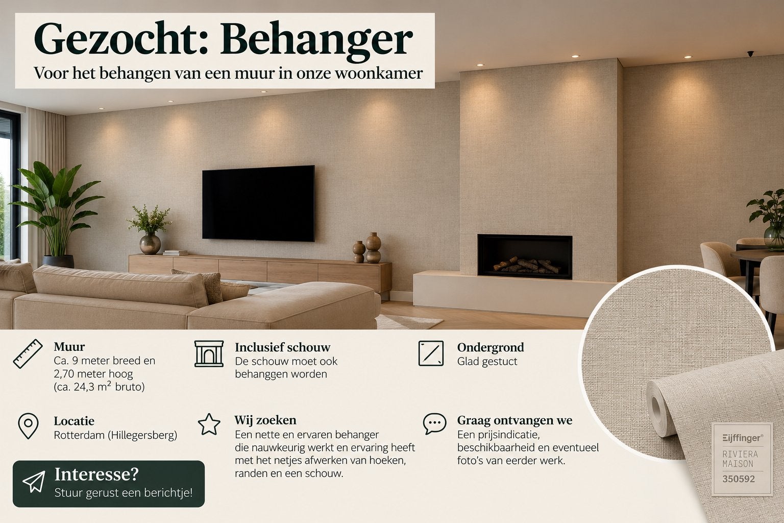 Gezocht; nette behanger!, Ophalen of Verzenden