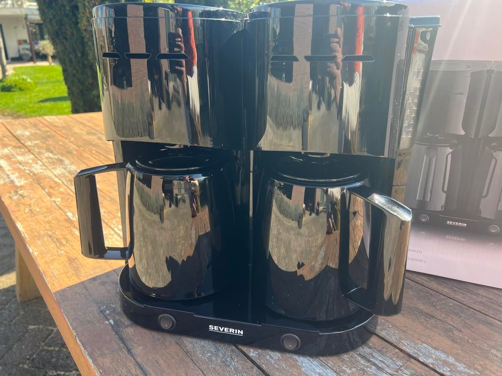 Severin KA 9315 Duo Filterkoffiezetapparaat met Thermokannen, 10 kopjes of meer, Koffiemachine, Gemalen koffie, Ophalen of Verzenden