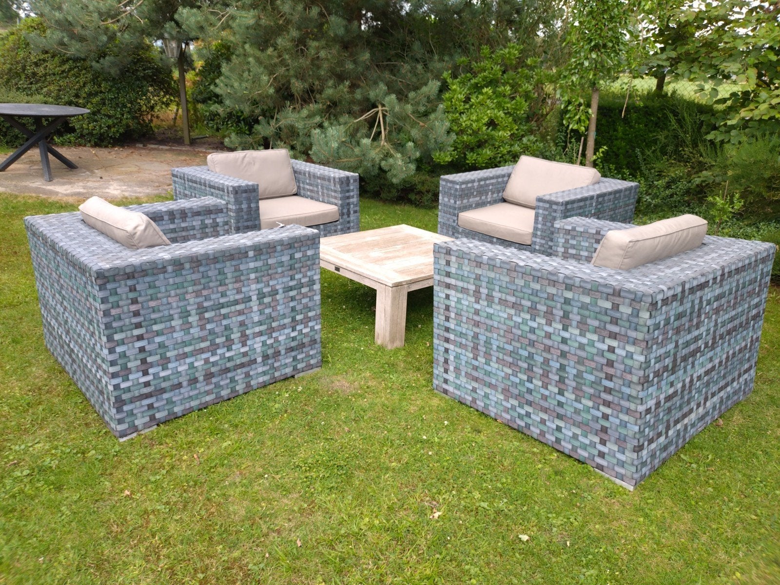 Mooie ruime tuinset / loungeset Manifesto., Tuin en Terras, Ophalen, Gebruikt, Wicker