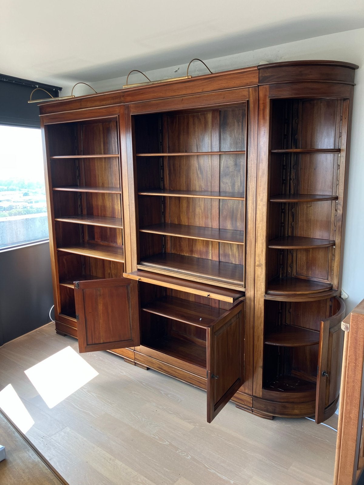 Jan Frantzen Mahoniehouten Kast - Boekenkast/Vitrinekast, Antiek en Kunst, Ophalen