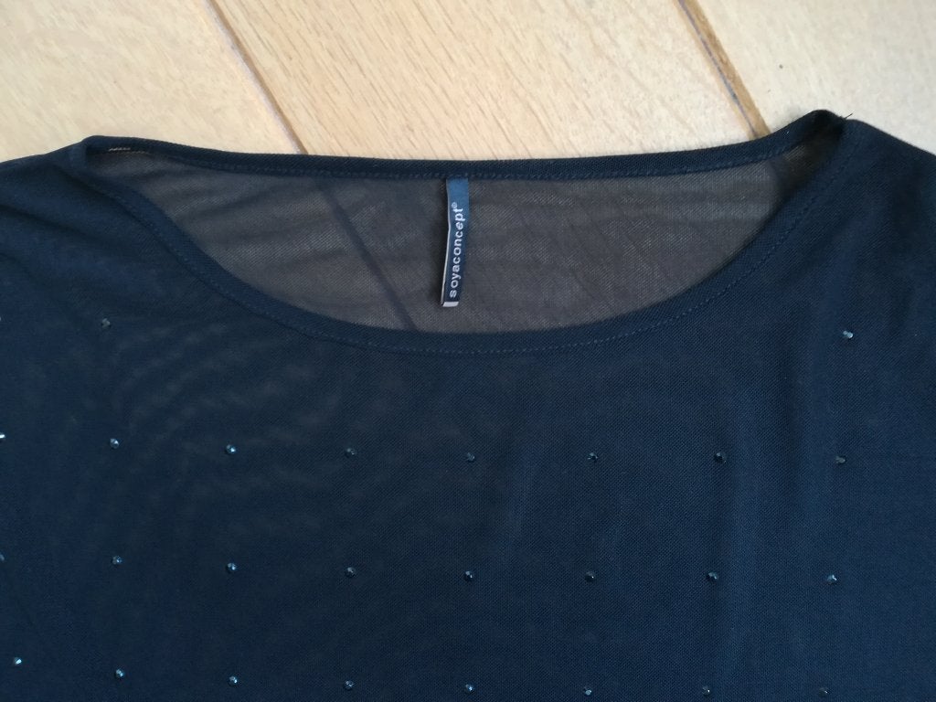 SOYA CONCEPT t- shirt zwart met strass maat L - nieuw -, Maat 38/40 (M), Zwart, Nieuw, Ophalen of Verzenden