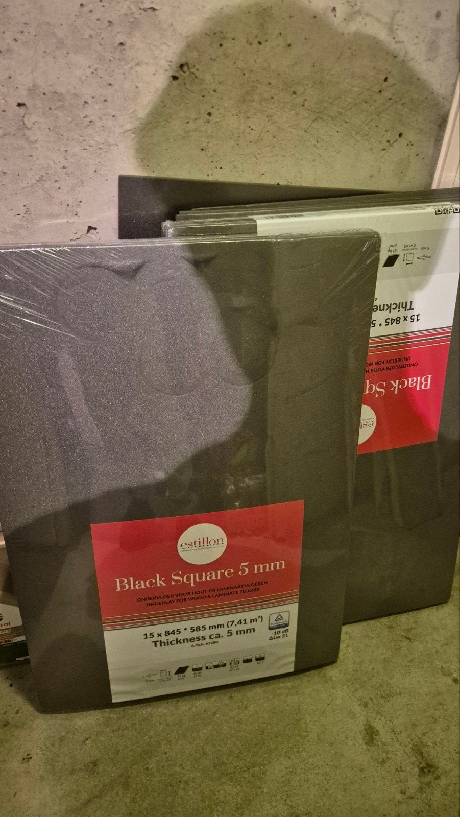 Black Square ondervloer 5 mm - 2,5 pakken (ca. 18,5 m²), Ophalen, Nieuw