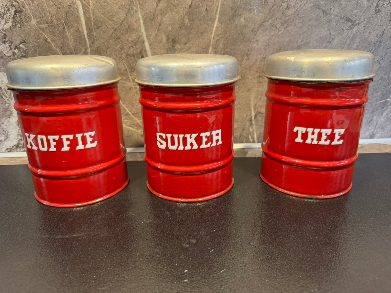 Koffie,thee en suiker Emaille, Ophalen of Verzenden