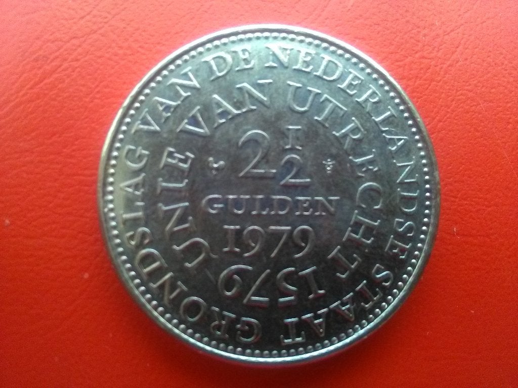 Rijksdaalder 1979 - Unie van Utrecht, Postzegels en Munten, Ophalen of Verzenden, Koningin Juliana, 2½ gulden, Losse munt