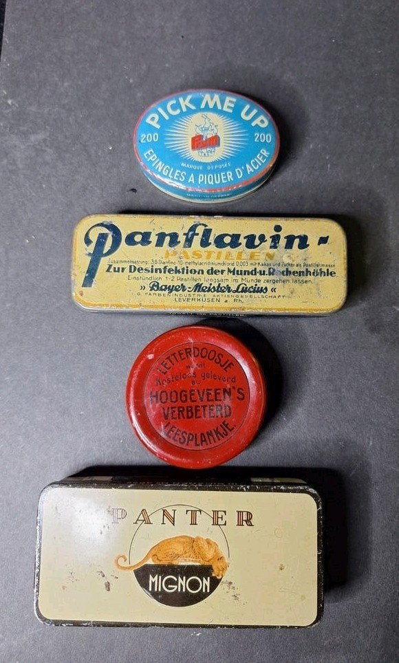 Diverse blikjes (4x), Ophalen of Verzenden, Gebruikt, Overige
