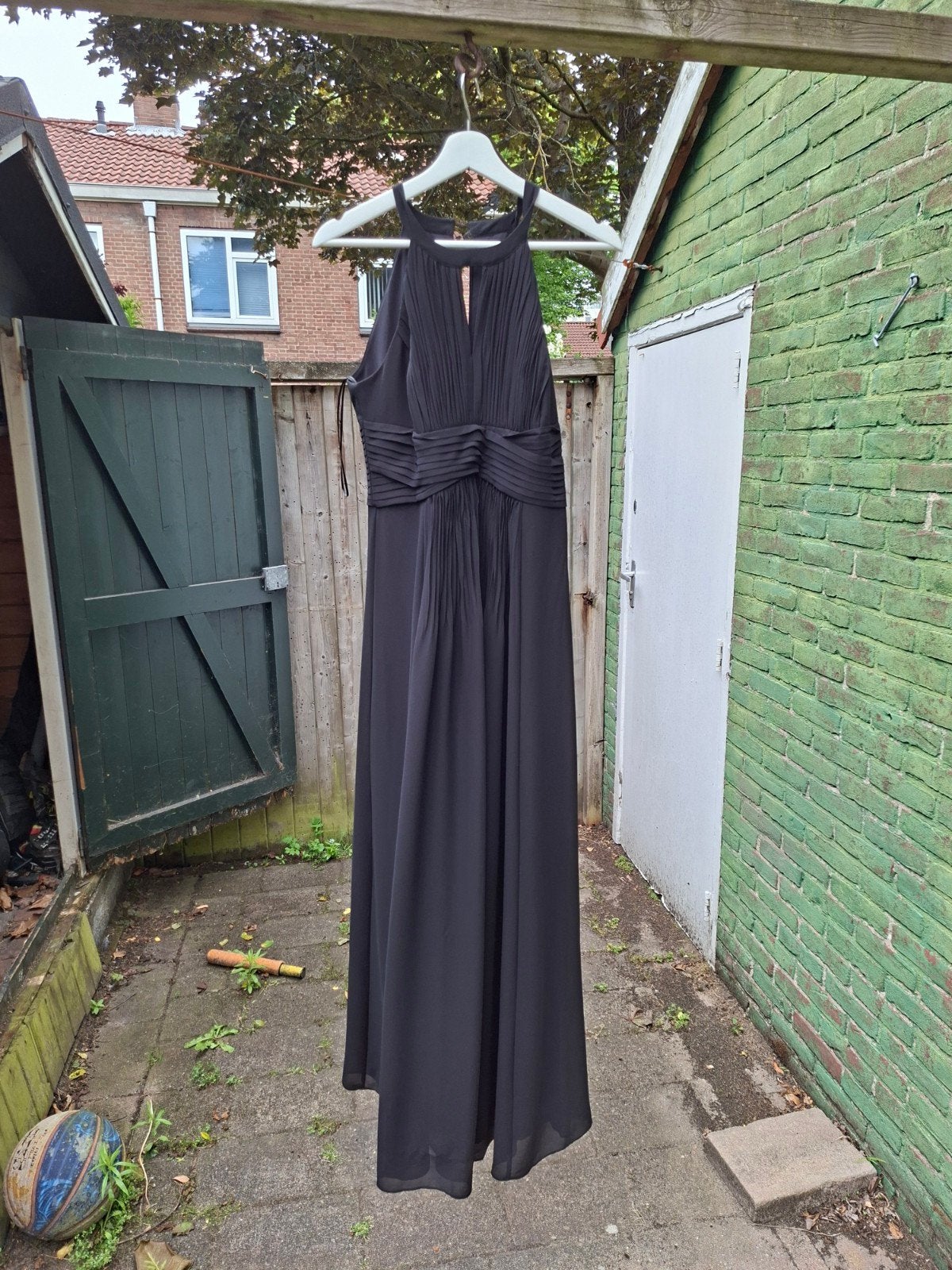 Lange jurk Steps, Maat 38/40 (M), Galajurk, Zwart, Ophalen of Verzenden