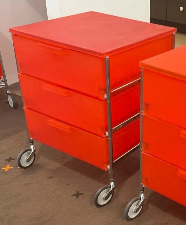 Mobil verrijdbare ladekast oranje 1x | Citterio | Kartell, Ophalen, Overige materialen, Gebruikt, .