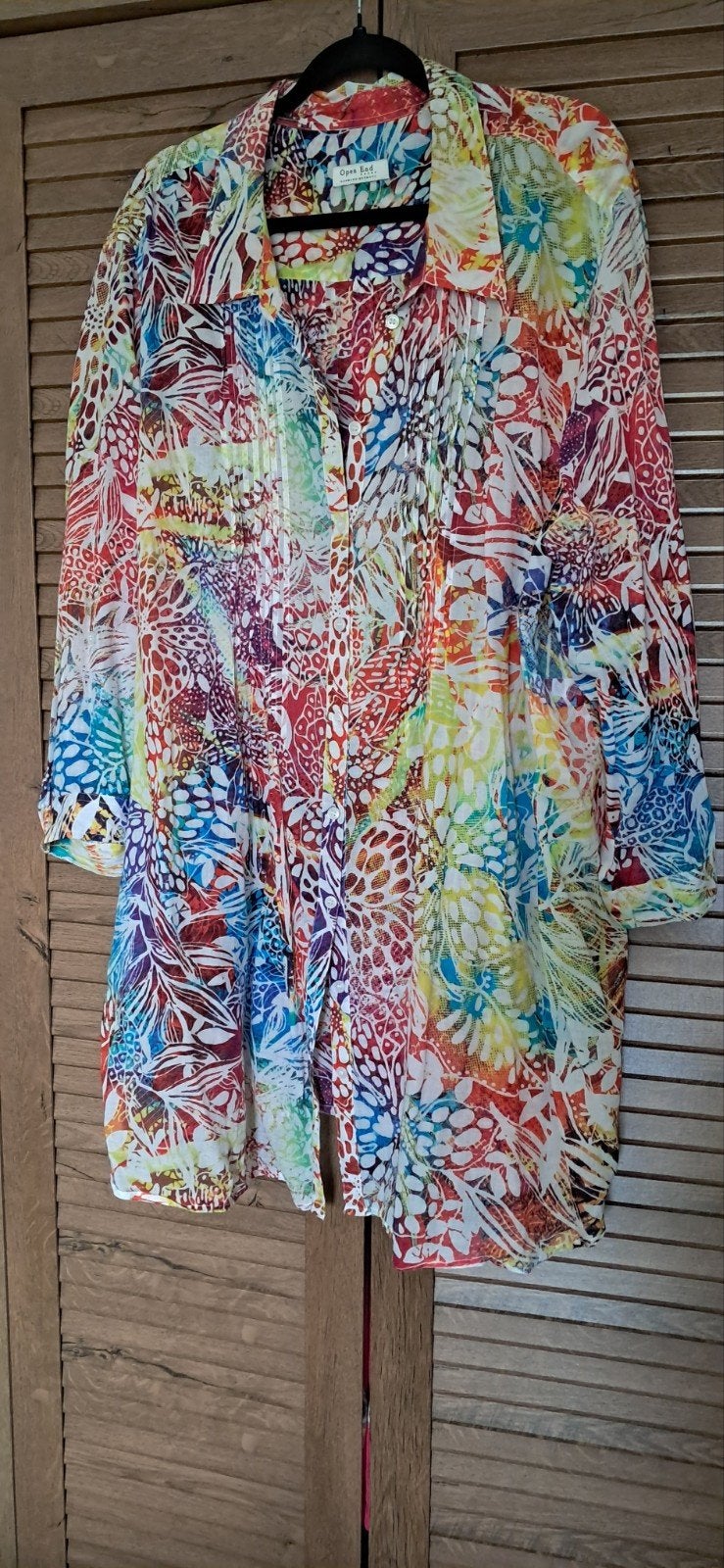 Prachtige blouse van Open End.Maat 56., Verzenden, Zo goed als nieuw, Blauw, Blouse of Tuniek
