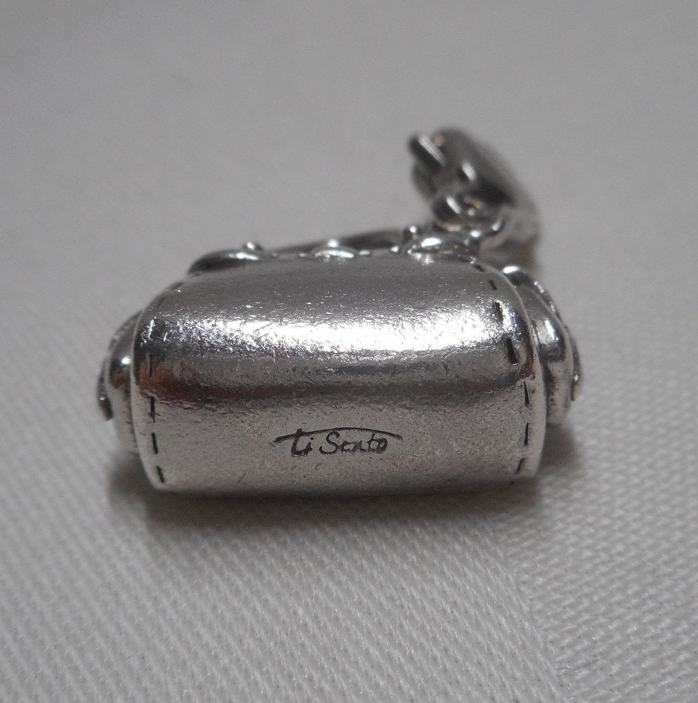 Zilveren Ti Sento charm bedel hand tas nr.1539, Overige merken, Verzenden, Zo goed als nieuw, 1 bedel