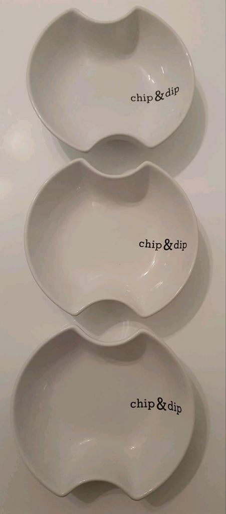 Gusto 3x chip en dip bord schalen wit, Ophalen of Verzenden, Detector, Sensor of Melder, Rook