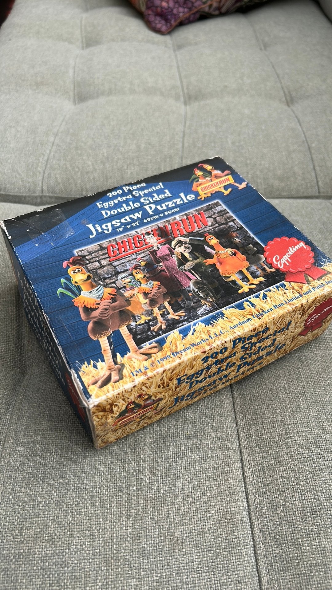 Chicken Run dubbelzijdige puzzel puzzle 200 stukjes, Ophalen of Verzenden, Meer dan 50 stukjes, Gebruikt