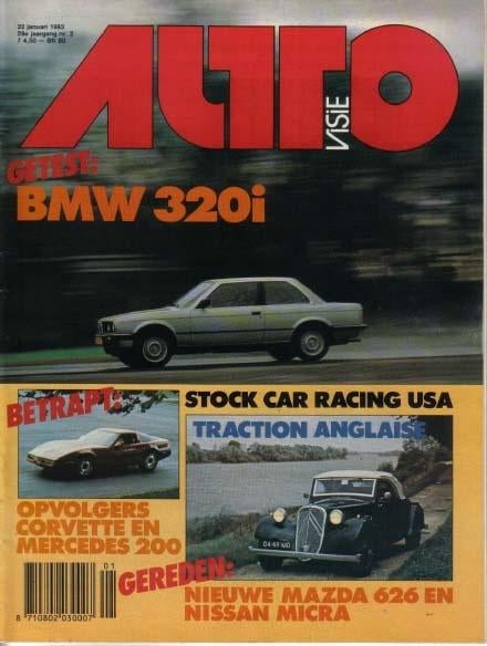 Autovisie 2 1983 : BMW 320i - Chevrolet Corvette C4 - Mazda, Ophalen of Verzenden, Gelezen, Algemeen
