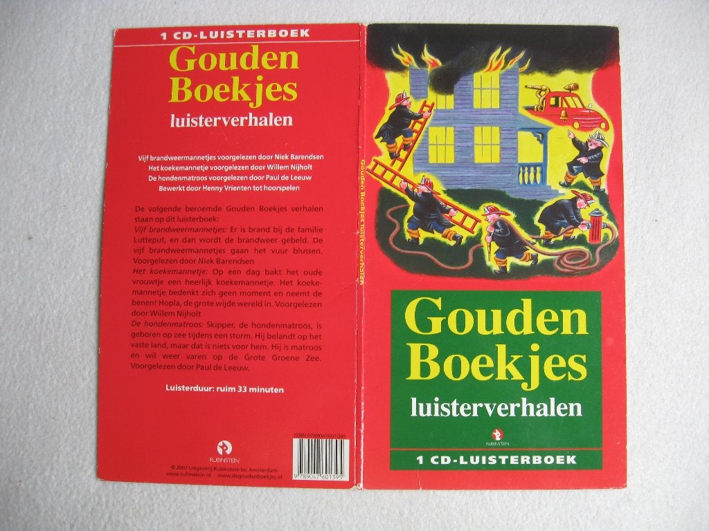 Gouden boekjes 1-CD Luisterboek met 3 verhalen, Ophalen of Verzenden, Diverse auteurs, Cd