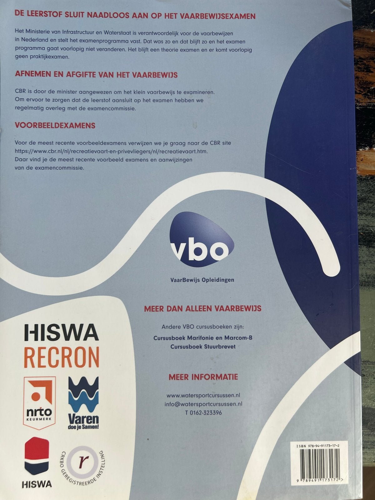 VBO Cursusboek Klein Vaarbewijs 1 & 2 Recreatievaart., Ophalen of Verzenden, Nieuw, Overige niveaus