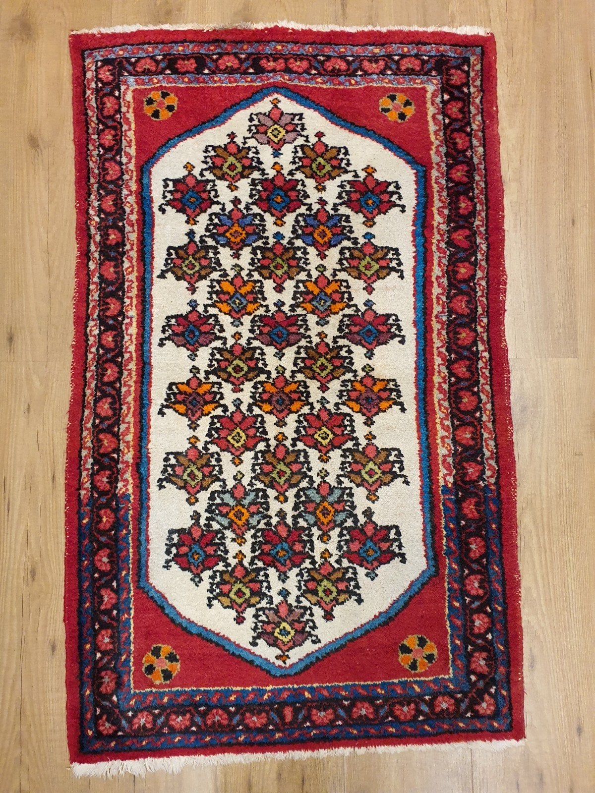 Vintage handgeknoopt perzisch tapijt lilian 120x72, Info@SlatsAntiek.nl, Tweedehands, 100 tot 150 cm, Perzisch