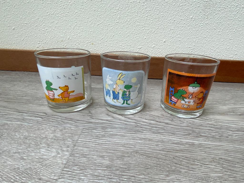 Kikker en zijn vriendjes drinkglazen, Ophalen of Verzenden, Gebruikt