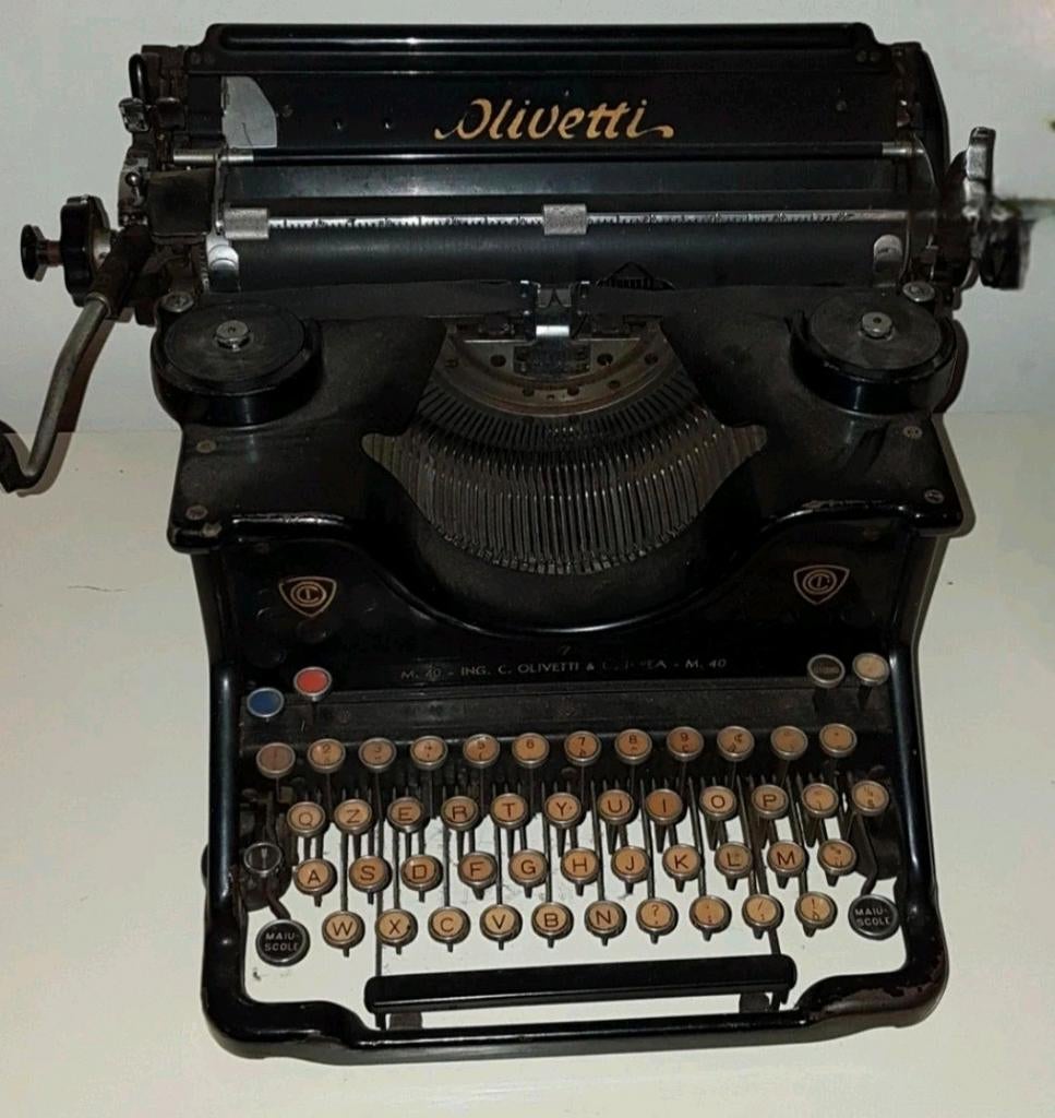 Originele Olivetti M40 typemachine – ca. 1930, Ophalen of Verzenden, Gebruikt