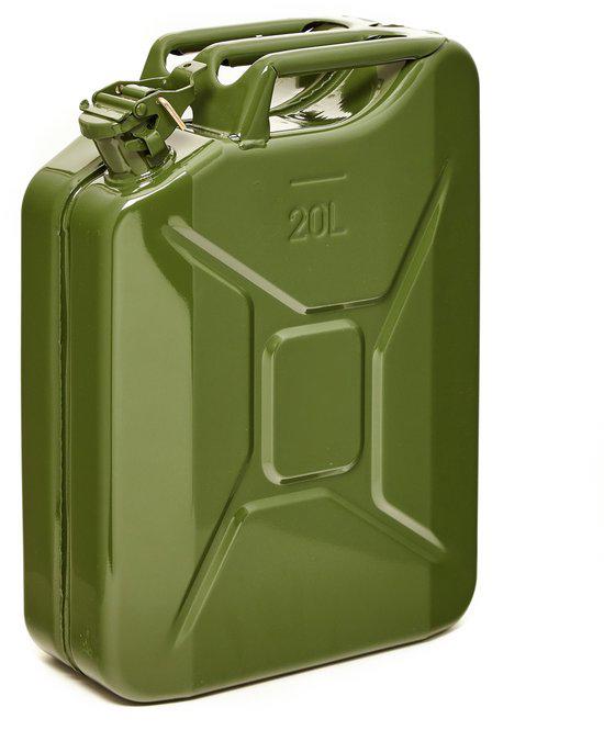 Te koop: 2 metalen jerrycans met 2 schenktuiten, Ophalen of Verzenden