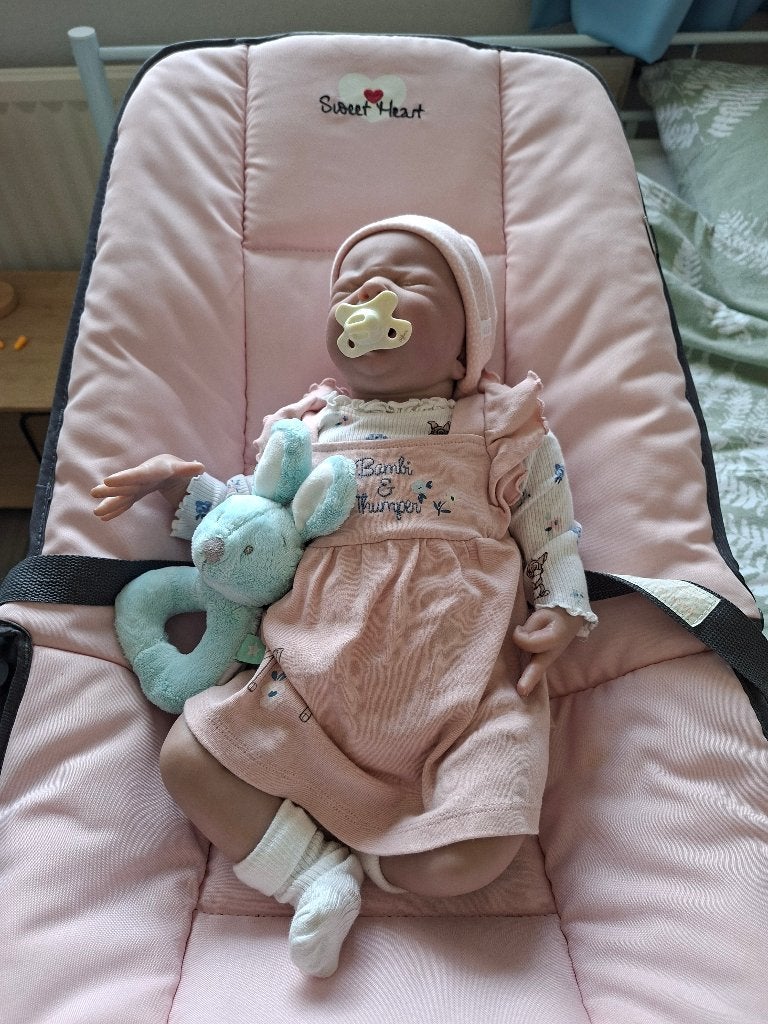 Reborn Olivia van Sabrina Hergarten., Ophalen of Verzenden, Zo goed als nieuw, Babypop