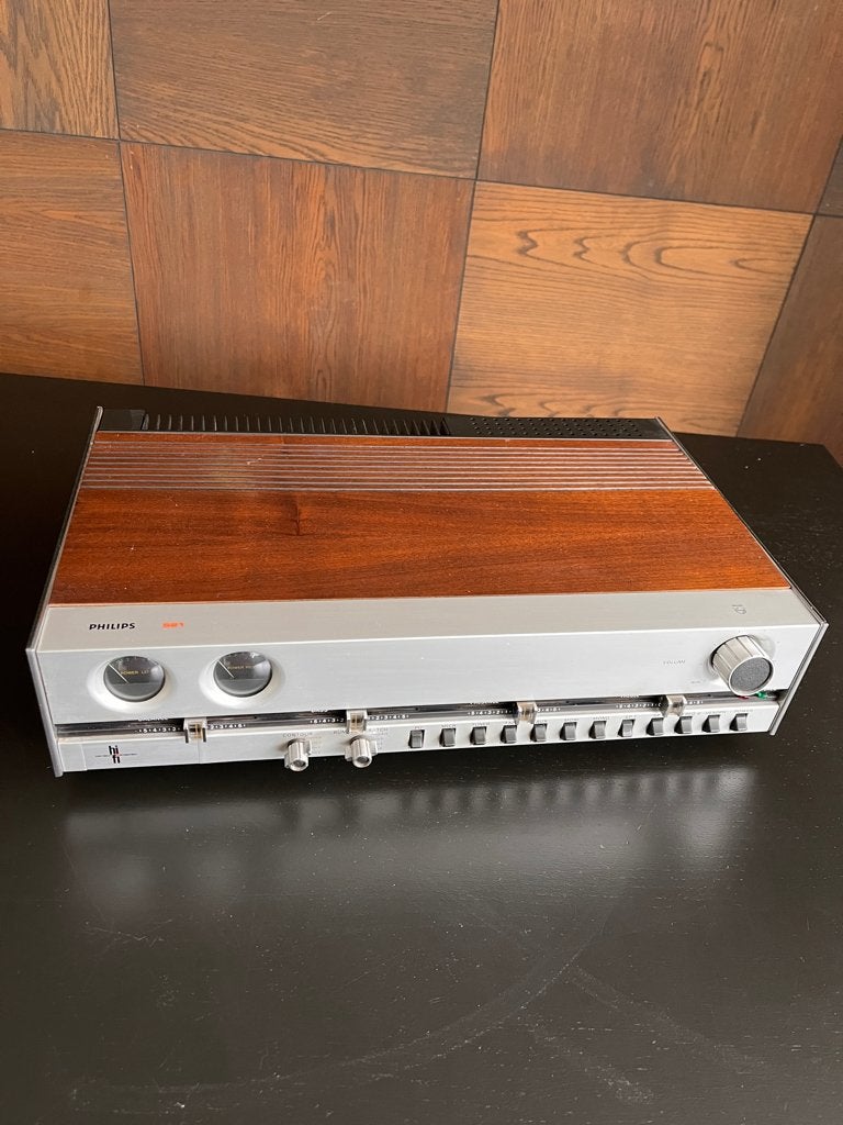 Vintage PHILIPS 22 RH 521 “ vissenoog” versterker., Audio, Tv en Foto, Gebruikt, Ophalen, Overige merken, Minder dan 60 watt