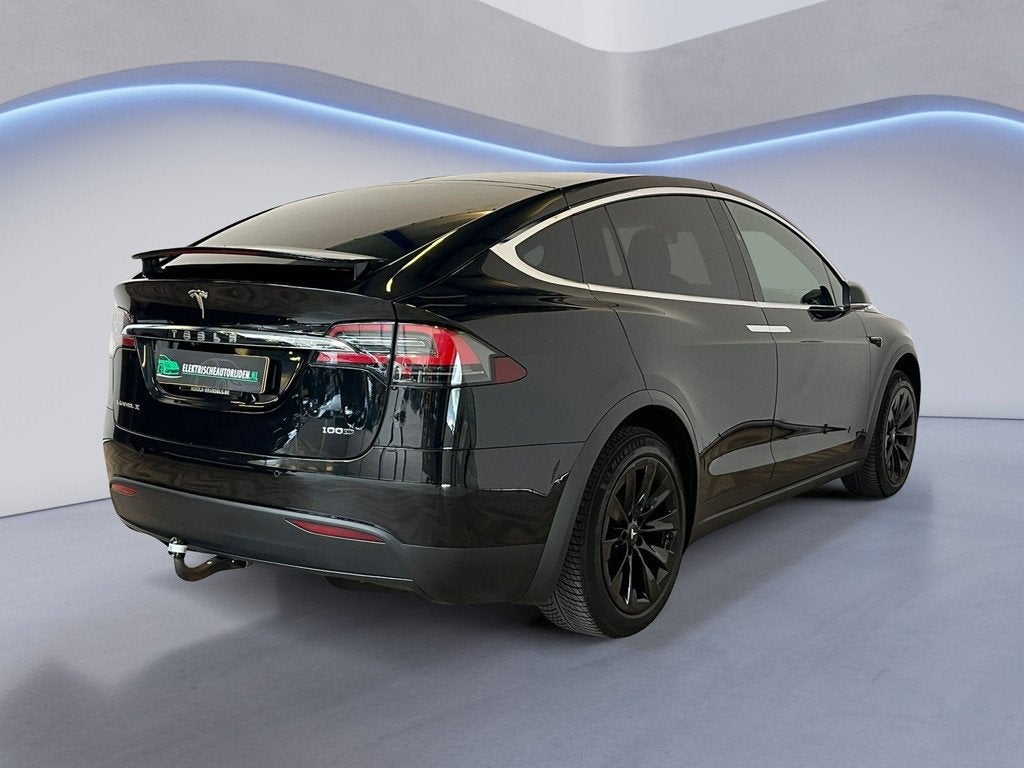 Tesla Model X 100D 6p.|FSD|TREKHAAK|INRUIL MOGELIJK|, Auto's, Tesla, Automaat, Model X, Zwart, 418 pk