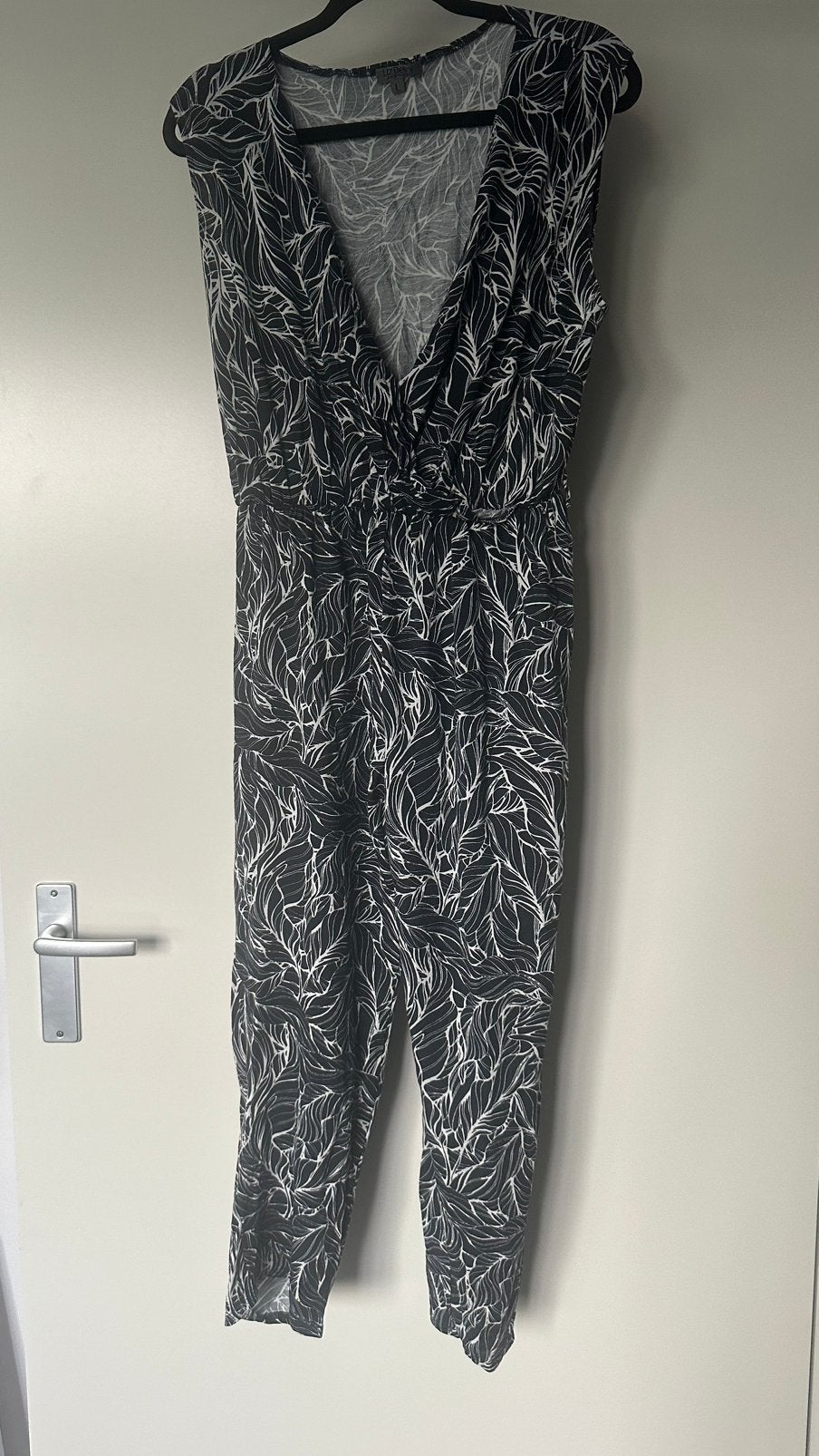 Jumpsuit met motief, maat L, zwart/wit, in goede staat, Ophalen of Verzenden, Zo goed als nieuw, Maat 42/44 (L), Zwart
