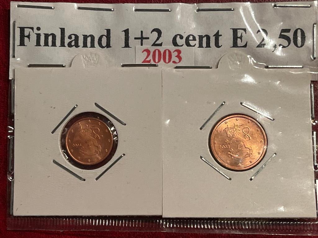 Finland 1+2 cent 2003, Ophalen of Verzenden, Finland, 1 cent, Setje