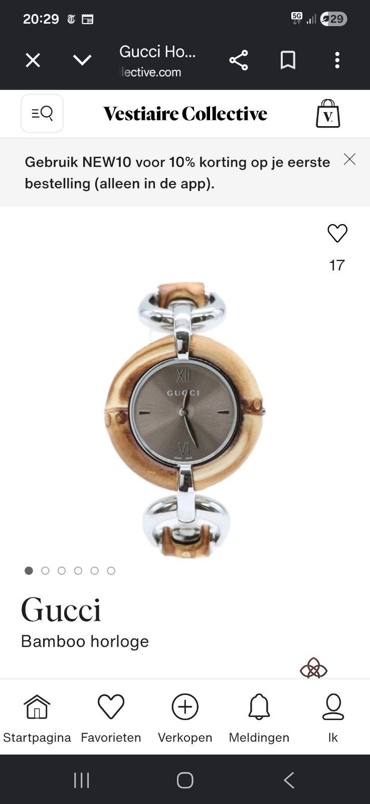 Gucci Bamboo Horloge, Ophalen of Verzenden