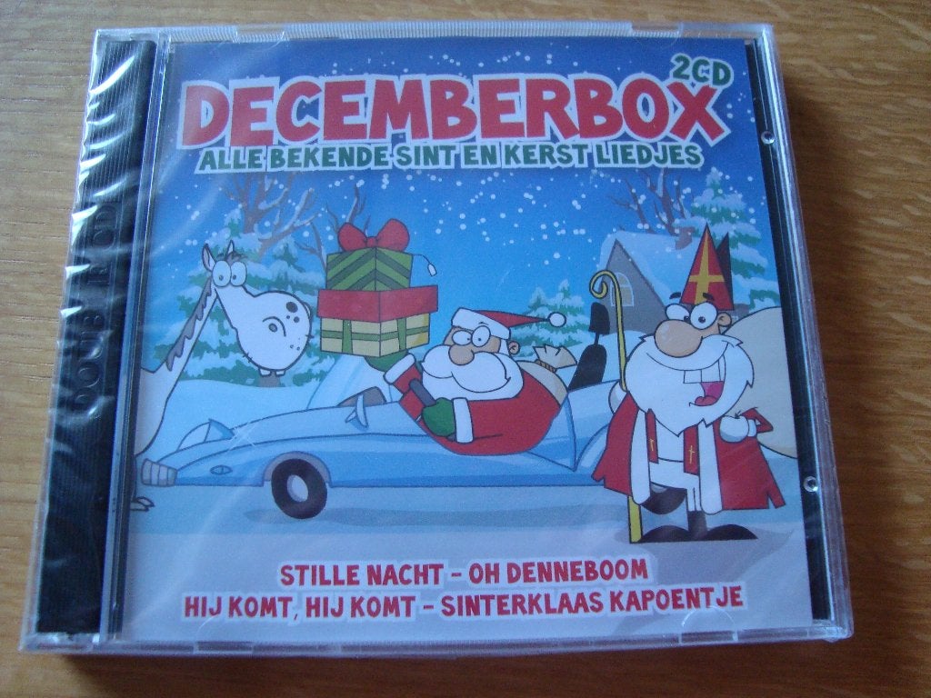 Decemberbox alle bekende sint en kerst liedjes dubbel cd nie, Ophalen of Verzenden, Nieuw in verpakking