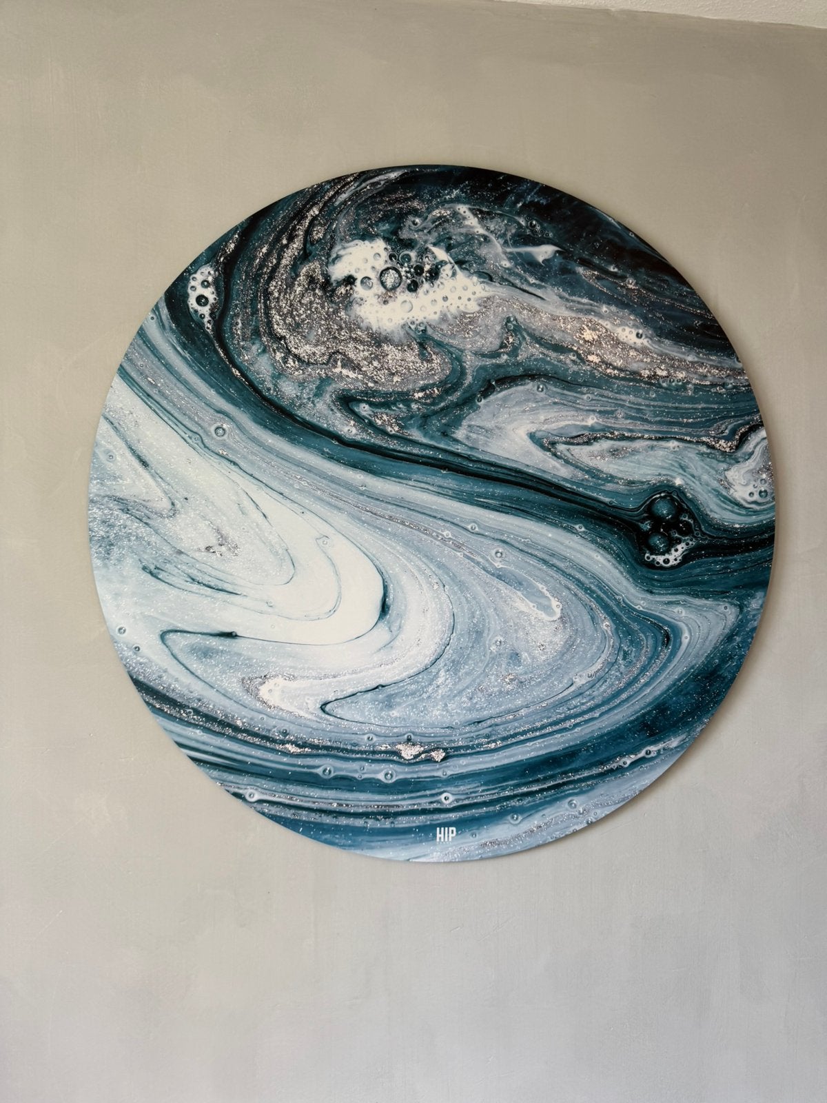 Wandcirkel Blauw HIP orgnl, Ophalen, Nieuw, 100 cm, Wandcirkel