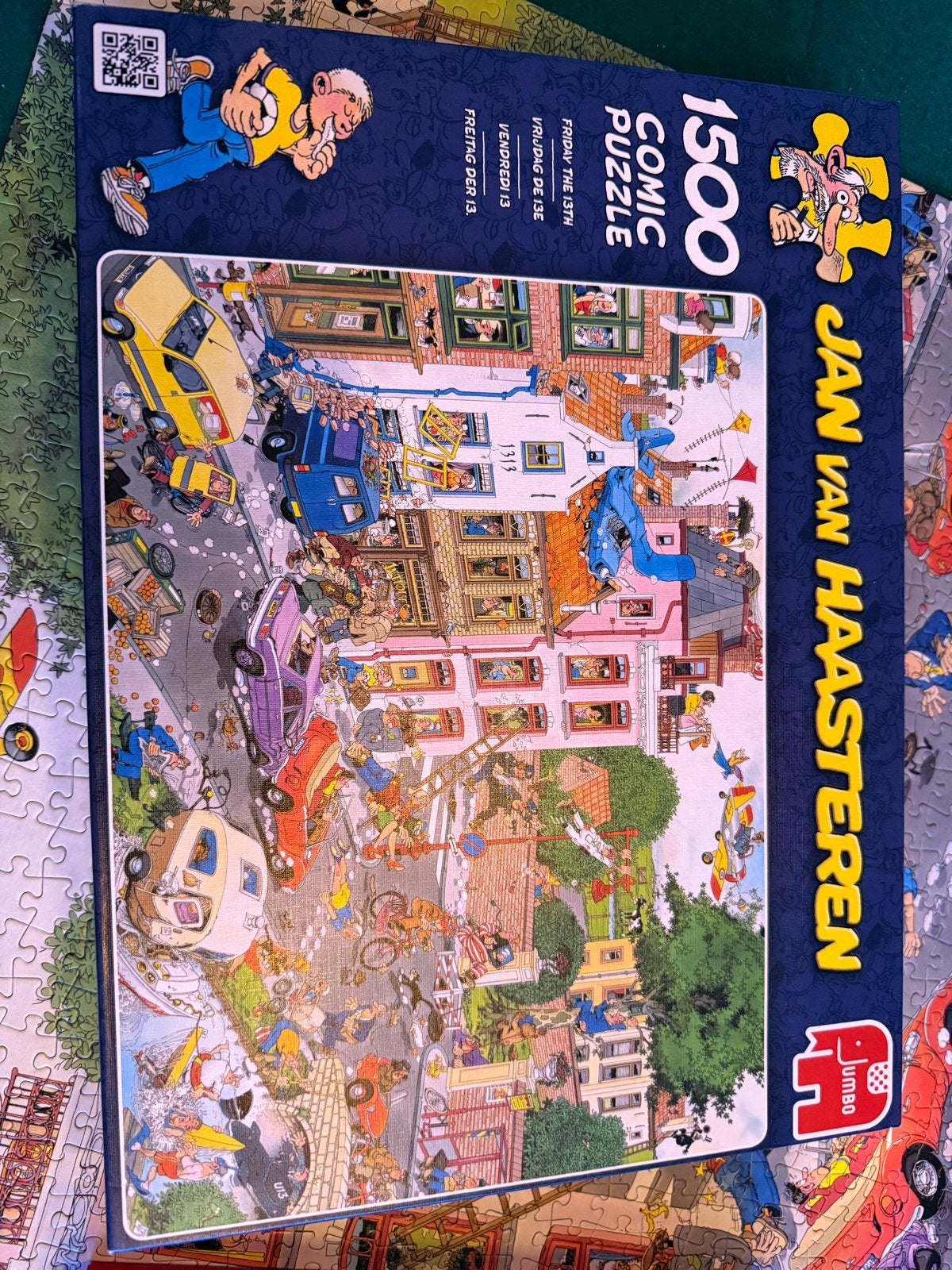 Jan van Haasteren Comic Puzzle - Vrijdag de 13e (1500 stukje, Ophalen, Meer dan 50 stukjes, Zo goed als nieuw