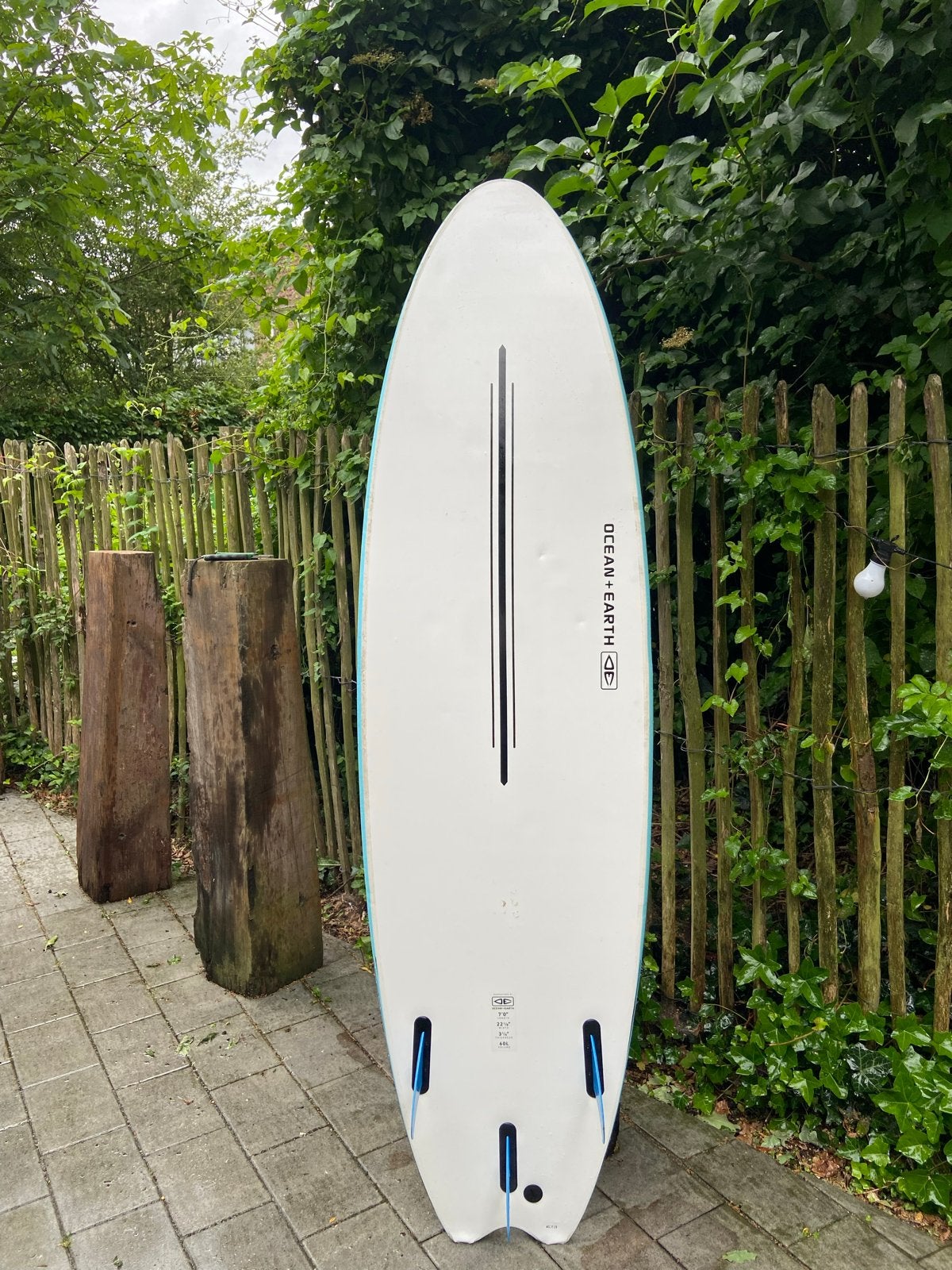 Ocean & Earth ezi rider 7.0 - softtop surfboard, Ophalen, Gebruikt, Funboard, Met vinnen