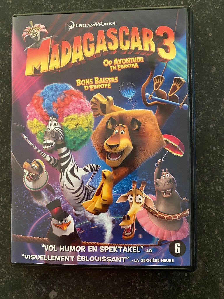 DVD KINDEREN MADAGASCAR 3, Alle leeftijden, Ophalen, Zo goed als nieuw