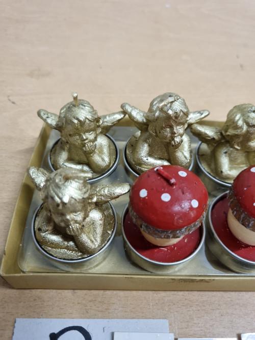 B212 kaarsen engeltjes en paddenstoelen, Diversen, Kerst, Ophalen of Verzenden, 'T Olde Gre-j, Info@toldegrej.nl, Endepoelstraat 20f Didam