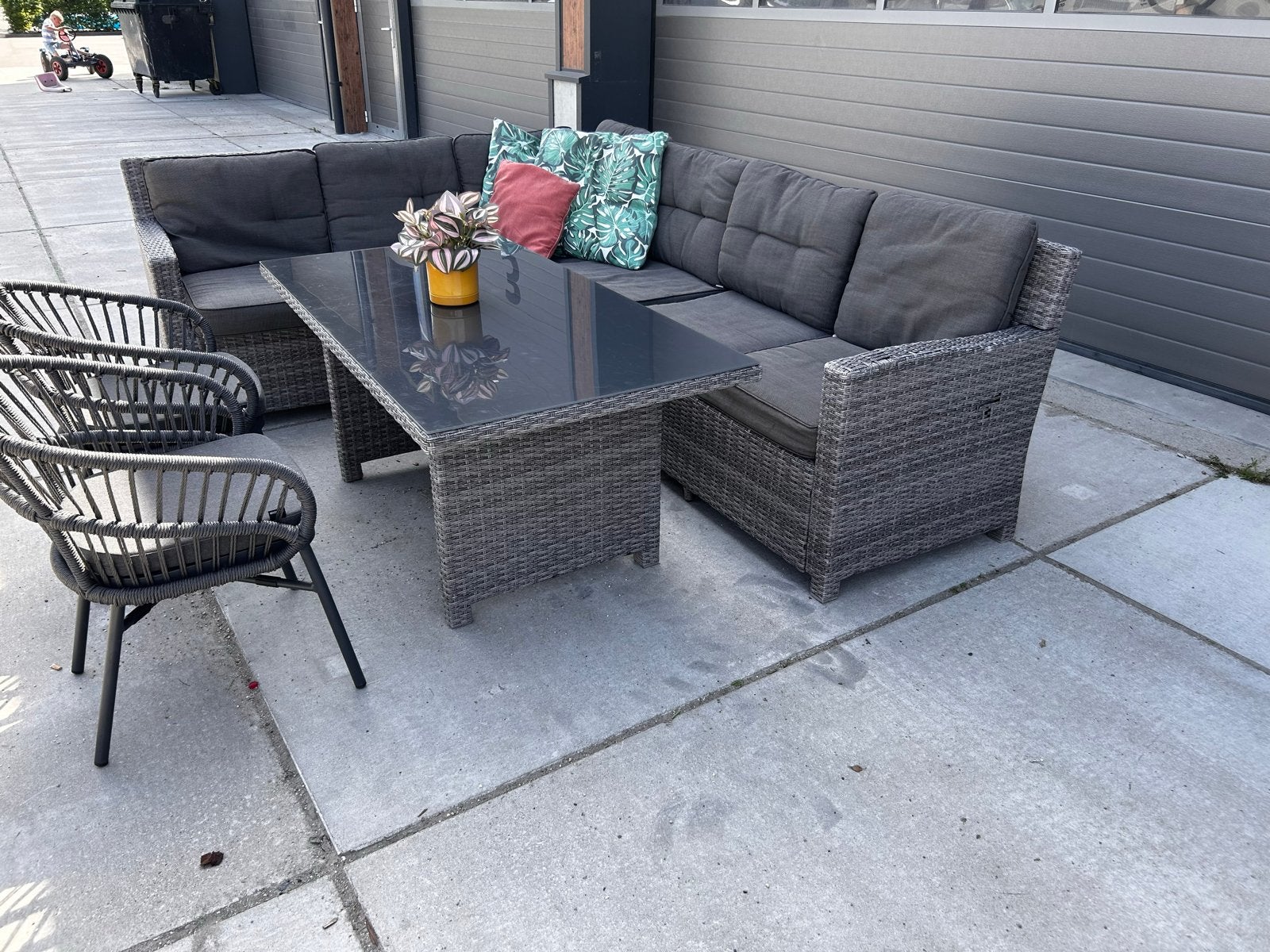 Garden Impressions dining loungeset met 2 extra stoelen