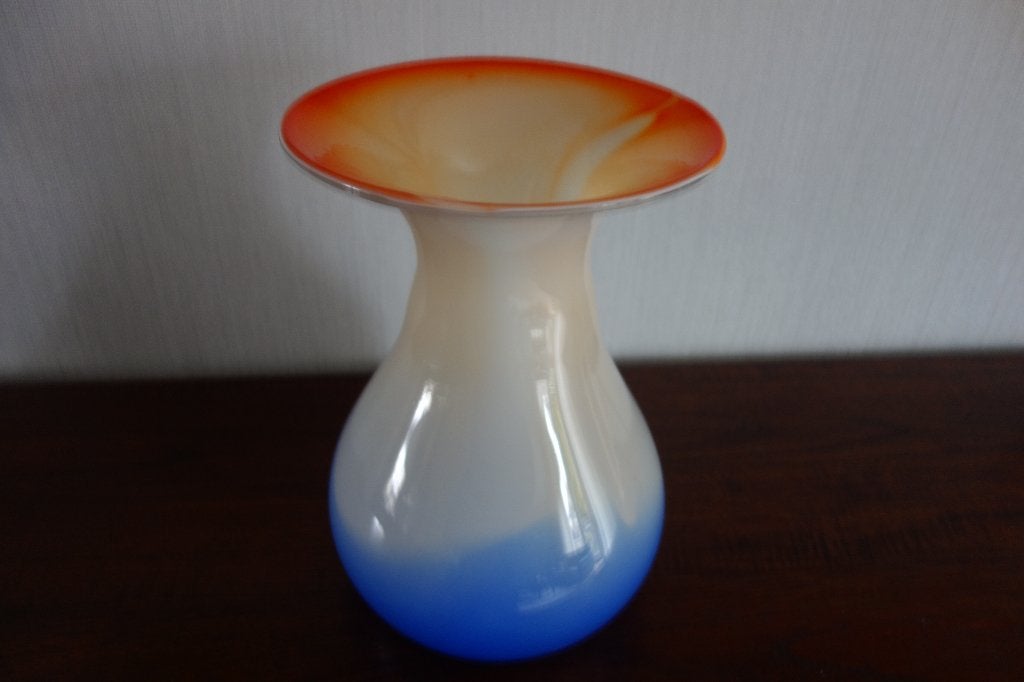 Vaas gekleurd glas kunst, Ophalen of Verzenden, Nieuw, Blauw, Glas