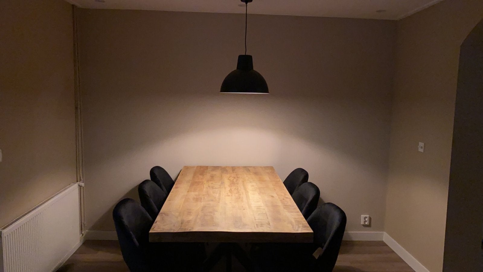 Mango Houten Eettafel 180x100cm Set met 6 Stoelen, Ophalen, Overige materialen, 100 tot 150 cm, Zo goed als nieuw