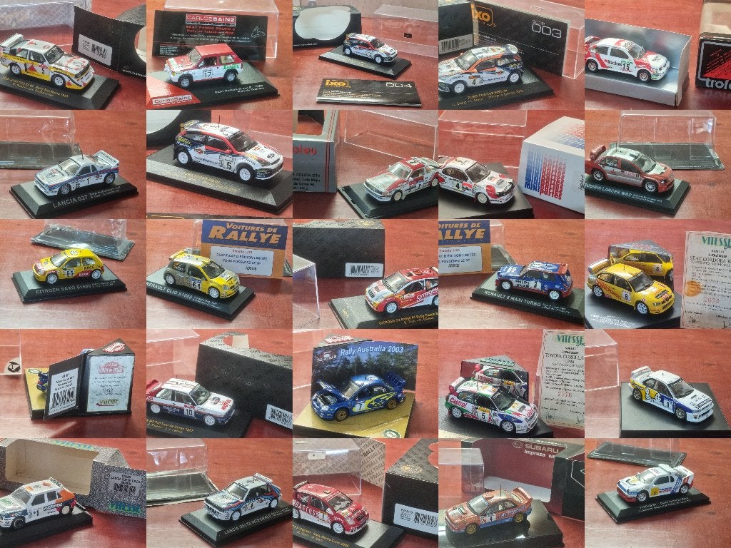 Grote collectie rally modelauto's 1:43, Hobby en Vrije tijd, Modelauto's | 1:43, Ophalen of Verzenden, Zo goed als nieuw, Auto