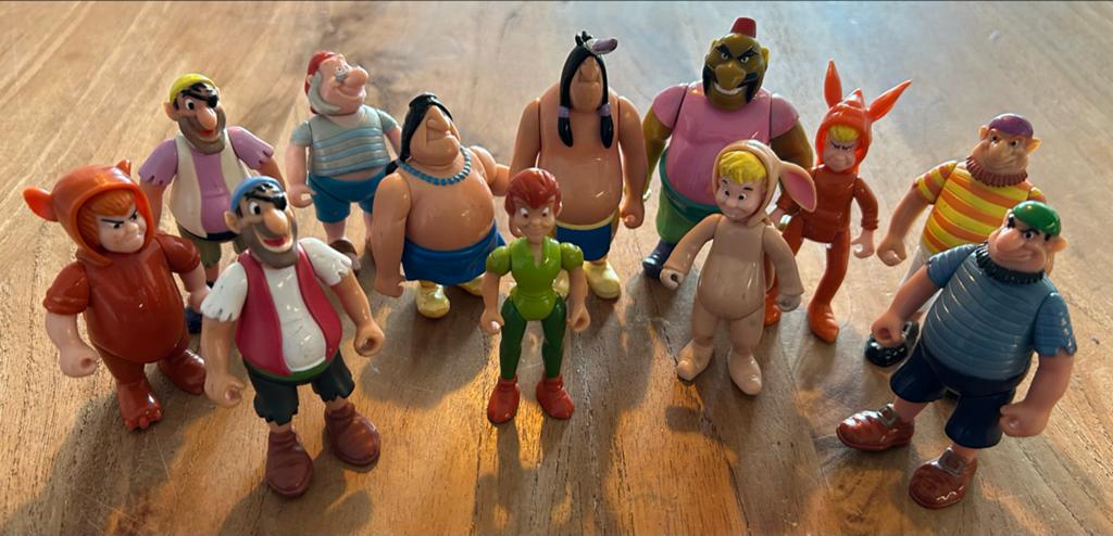 Vintage Disney Peter Pan en Kapitein Haak figuren (12 st.), Ophalen of Verzenden, Gebruikt